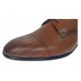 Pantofi Derby bărbați maro cognac din piele naturală cu perforații Lucas Shoes 702CON